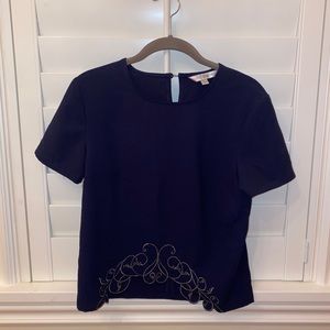 Navy blue blouse, perfect for work 🔹